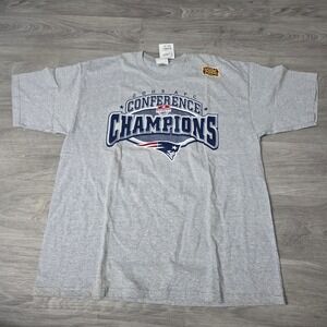 Lee Sport New England Patriots 2003 AFC Champions‎ T Shirt Gray MENS XLarge NFL